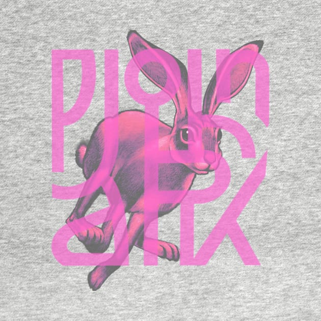 Rabbit (pink) by JohnParkArt